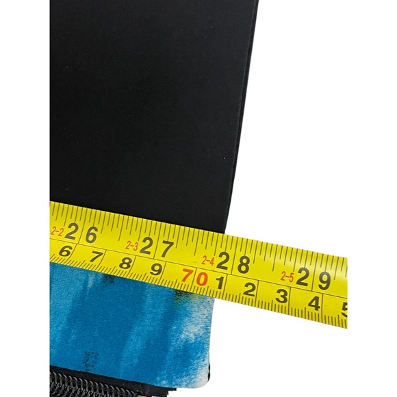 Picadilly Womens Black Blue Abstract Trim Stretch 3/4 Sleeve Zip Up Jacket Sz 1X - Picture 6 of 7